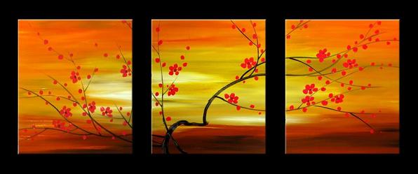 Dafen Oil Painting on canvas leaves -set030